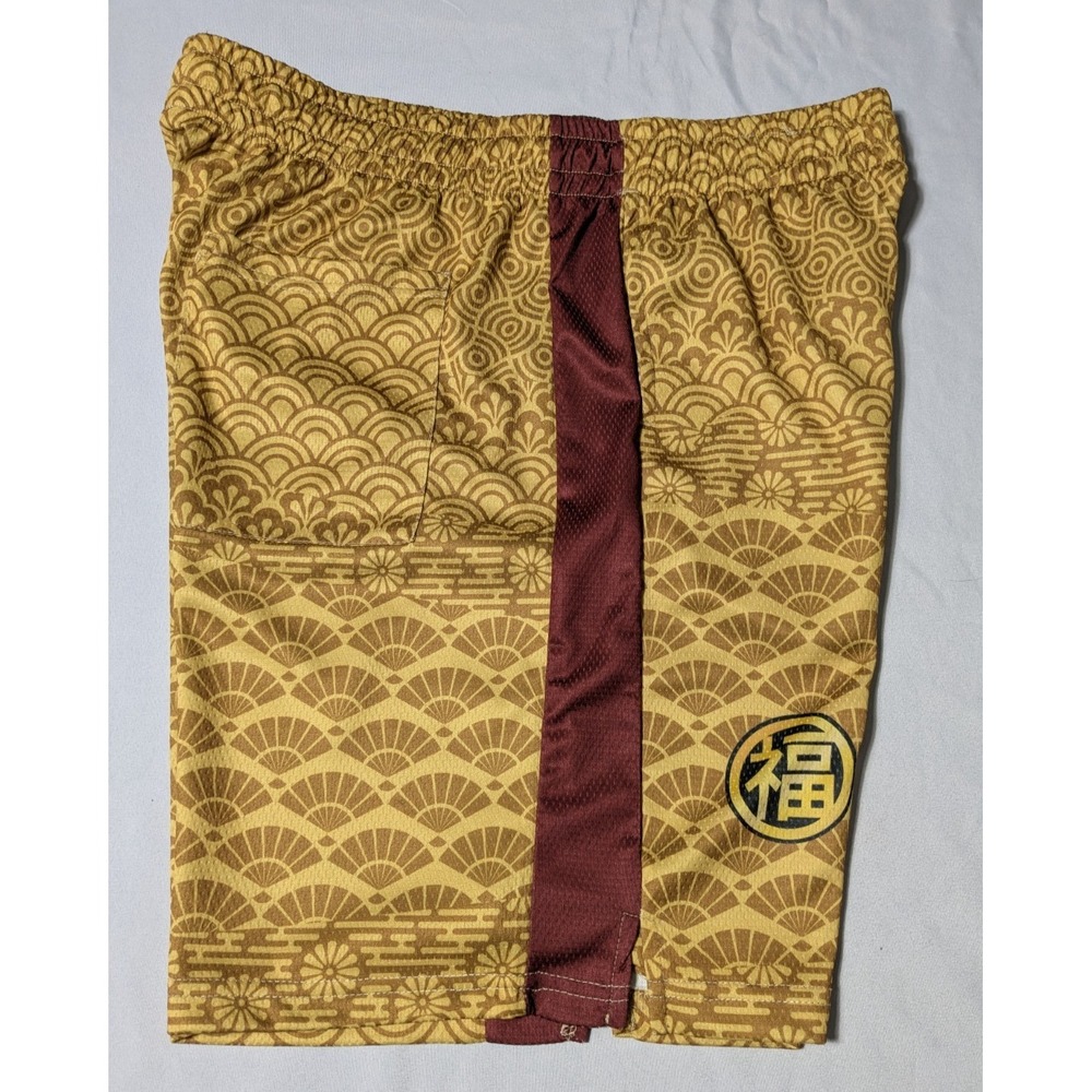 Red Ape MCMXXXIII‎ Men Large Gold Scallop AOP Pull-on Shorts - Picture 3 of 14